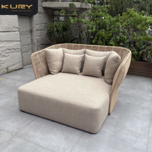 Chaises longues modernes <span class=keywords><strong>en</strong></span> aluminium, lit de repos <span class=keywords><strong>en</strong></span> métal pour patio, chaise longue <span class=keywords><strong>en</strong></span> corde, mobilier d'extérieur, lit de soleil pour piscine - Product Image 6