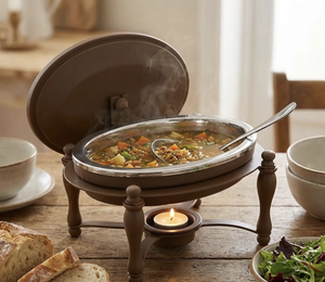 Casserole moderne en acier inoxydable de haute qualité, revêtement émaillé, chauffe-plats écologique pour la maison, l'hôtel et la restauration - Product Image 2