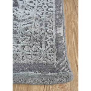 Alfombra Konstrukt Azul Tejida a Mano de Lana, Bambú, Seda, Algodón Orgánico y Yute con Diseño de Medallón Rectangular para el Hogar o Pasillo HWB-5013 - Product Image 4