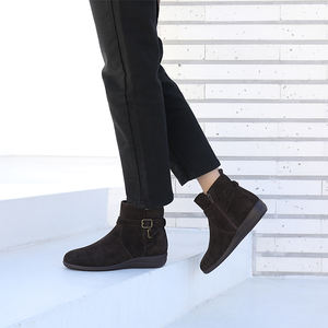 [JSHOE] Botines de Mujer con Correa de Hebilla de Cuero Vacuno Genuino, Tacón Bajo de 3.5cm, Zapatos Casuales para Caminar - Product Image 3