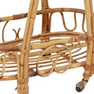 Carrito de Bar de Ratán Tejido Natural Ecológico, Carrito con Doble Cesta, Muebles Sostenibles al por Mayor para Compradores de Restaurantes, Bares y Hoteles - Product Image 4