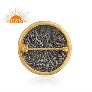 Best Selling Sterling <b>Silver</b> 18K Gold Plated Natural Cz Gemstone <b>Brooch</b> Demi Fine Jewelry Manufacturer - Product Image 3