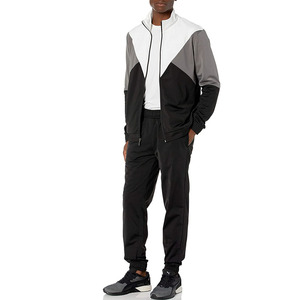 OEM High Quality Cheap Rate Custom Logo Latest Design 2026 Breathable Heavyweight Cotton <b>polyester</b> <b>Tracksuit</b> For Men Color Block - Product Image 5