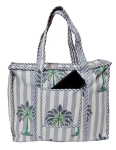 กระเป๋าผ้าคอตตอนขนาดใหญ่สำหรับเดินทางสัปดาห์ทำมือกระเป๋าผ้านวม - Product Image 4