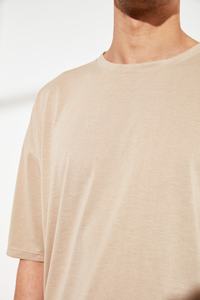 เสื้อยืดพิมพ์โลโก้ตามสั่ง OEM เสื้อยืดคอตตอน 100% พิมพ์โลโก้ตามสั่ง เสื้อยืดโอเวอร์ไซส์สำหรับผู้ชายและผู้หญิง ผู้ผลิตในปากีสถาน - Product Image 3