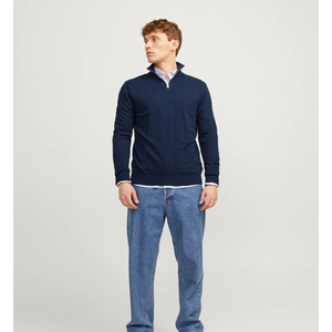 2026 Veste pull personnalisée pour homme en molleton bouclette, à séchage rapide, couleur unie, à manches longues, tricotée, avec quart de zip, style streetwear - Product Image 3