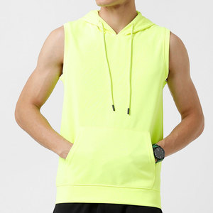 Nouveaux sweats à capuche sans manches tendance grande taille pour l'hiver, avec logo personnalisé, en mélange de coton et polaire, vêtements décontractés pour hommes - Product Image 1