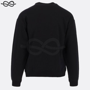 Camiseta negra de manga larga, sudadera gráfica, diseño de fábrica OEM, 100% de algodón, venta al por mayor, cuello redondo, personalizado, Unisex, de gran tamaño - Product Image 6