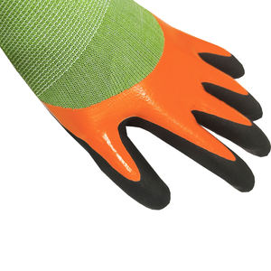 ถุงมือทำงานในสวนหนังกันน้ำ ซับในถักไร้รอยต่อแบบ Hi-Vis เคลือบสองชั้น จับกระชับด้วยผิวทราย ป้องกันสารเคมี ป้องกันไฟฟ้าสถิต - Product Image 5