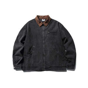 <b>Men's</b> <b>Jackets</b> Cotton Washed <b>Men</b> Work <b>Jacket</b> <b>Suede</b> Leather <b>Jacket</b> <b>Men</b> Cotton Coat Canvas Work - Product Image 3