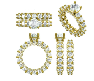 แหวนแต่งงานครบรอบแต่งงานเพชรโมอิสซาไนต์สั่งทำพิเศษ ทองคำขาวแท้ 14K สำหรับผู้ชายและผู้หญิง แหวนแบบเต็มวง ดีไซน์หรูหรา ของขวัญเครื่องประดับชั้นดี - Product Image 2