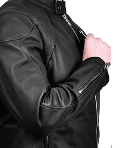 Esprit-Chaqueta de cuero para hombre, chaqueta ajustada transpirable con viscos, forro y cierre de cremallera, venta al por mayor, moda de invierno, piel auténtica - Product Image 5