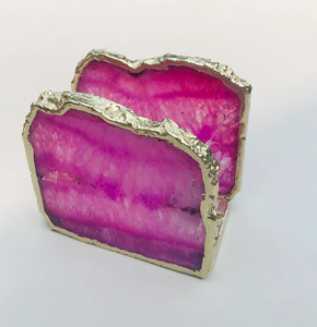 Último precio más bajo al por mayor hecho a mano nuevo estilo ágata servilletero al por mayor boda decorativa Metal Mesa servilletero anillo titular - Product Image 5