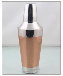 Stainless Steel Eco-Friendly <b>Cocktail</b> Shaker Copper Finish Professional Bar Shaker Home Bar Tools Bartending <b>Kits</b> Drink Mixing - Product Image 2