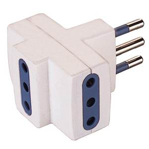 3-<b>socket</b> Adapter 2P+T 10A White PP0447R Italian Standard Electrical <b>Socket</b> Adapter Other Connectors Product Category - Product Image 1