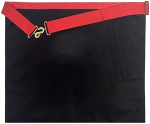 Delantal de Capítulo de la Arcada Real de Lujo, Bordado a Máquina en Rojo, Piel Sintética de Cordero con Imán - Product Image 3