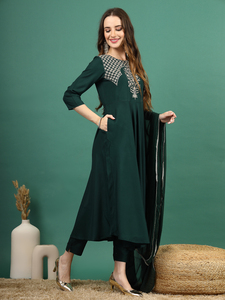 ชุดอินเดียแบบดั้งเดิมชุดสูท salwar kameez มีขอบลูกไม้ชุด najneen dupatta แบบสบายๆของอินเดียและชุดเทศกาล Kurtis จำนวนมาก - Product Image 6