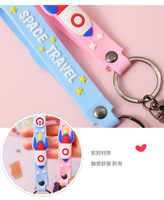Porte-clés astronaute en pvc 3D dessin animé cosmonaute porte-clés kawaii amour Couple pendentif ornement porte-clés porte-clés en acrylique breloques