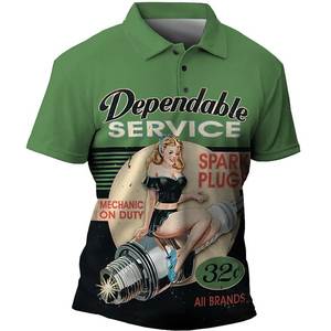 Colección de verano de lujo para hombres 100% algodón de manga corta de gran tamaño de alta calidad de punto para Polos estampado 3D antiarrugas - Product Image 2