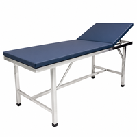 Table d'examen médical réglable en acier inoxydable, table de traitement portable, table de massage pour hôpital et clinique