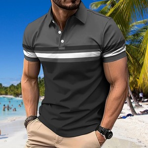 100% polo en polyester cationique avec logo personnalisé homme vêtements manches courtes Slim Fit Polo T-shirt téléchargé par Dress Sports - Product Image 3