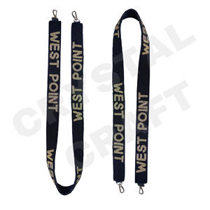 Correa de monedero con cuentas de West Point, correas de bolsa de cuentas de semilla de oro blanco personalizadas, correa de cuentas personalizada para bolsos - Product Image 1