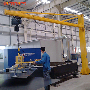 Grue à flèche fixe sur colonne, triphasée, pour atelier, montée au sol, 500 kg, 1 tonne, 2 tonnes, avec palan électrique - Product Image 3