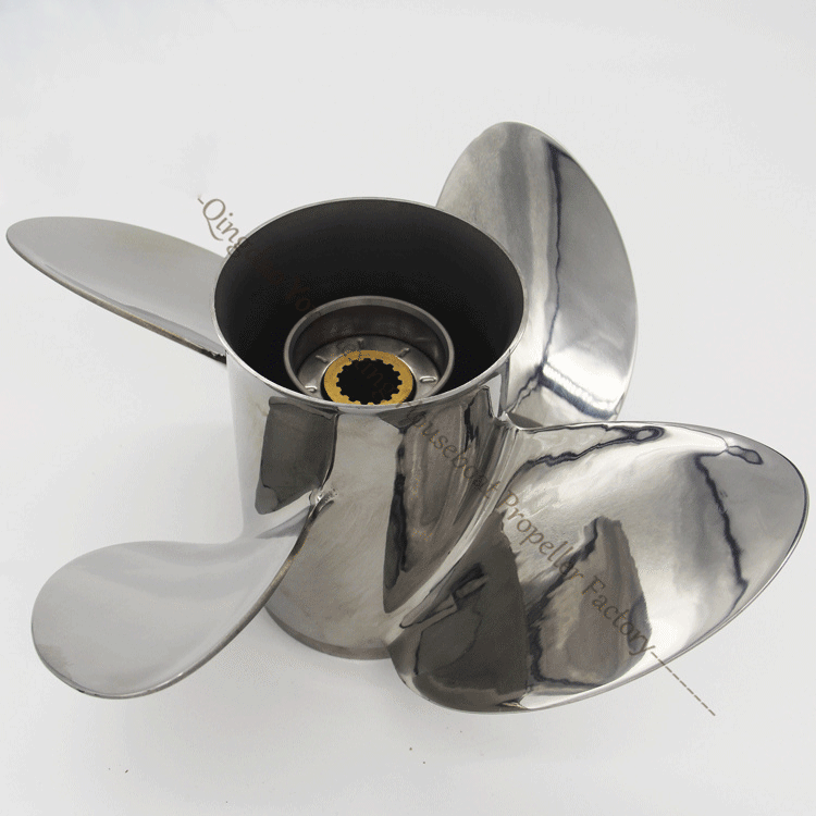 4 Blades Polished Stainless Steel Marine