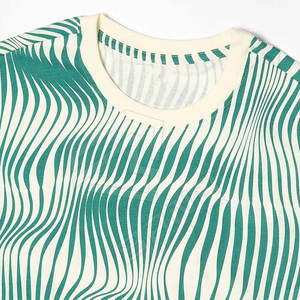 Camiseta de hombro caído para hombre 100% algodón de gran tamaño Boxy cuello redondo diseño de logotipo personalizado manga corta longitud personalizable - Product Image 5