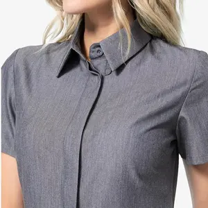 Custom <b>Denim</b> Hospital Uniform <b>Jacket</b> for Men and <b>Women</b> <b>Stretch</b> Nursing Scrub <b>Jackets</b> and Nurse Sets Direct From Factory - Product Image 6