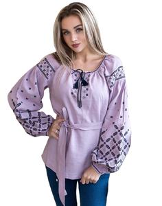 Blusa de algodón personalizable de verano manga larga globo bordado ucraniano patrones tejidos festivos modesto diseñador estilo Natural - Product Image 1