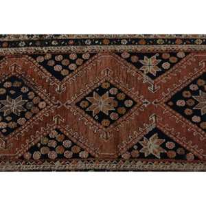 Alfombra de área turca Vintage 42X134 pies marrón negro estilo clásico lana látex respaldo rectángulo patrón Tabriz estilo habitación alfombra 9x12 - Product Image 3