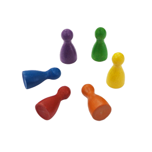 Peones de madera coloridos 12*24mm - Product Image 6