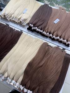 Precio al por mayor Extensiones de cabello a granel Fuerte y sin enredos Doble ahogamiento 100 gramos Todos los colores 24 pulgadas - Product Image 4