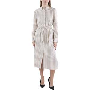 Abito chemisier midi Vineyard Vines, traspirante e sostenibile, con logo personalizzato, dalla XS alla XL, lunghezza al ginocchio, per le giornate primaverili - Product Image 1