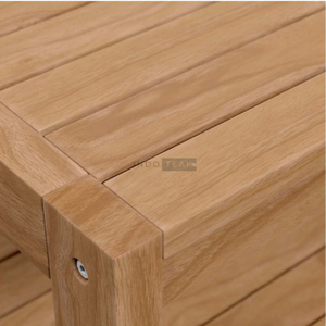 Mesa de Madera Maciza de Teca para Exteriores Haven, Duradera, Resistente al Agua y a los Rayos UV, Ligera, para Espacios Exteriores Modernos - Product Image 4