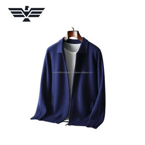 Chaqueta de Punto con Cremallera Informal de Alta Calidad Unisex, Color Sólido, Ligera, Transpirable, Suéter para Otoño e Invierno con Logotipo Frontal - Product Image 3