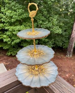 Molde de silicona redondo de 3 niveles hecho a mano DIY para Resina, bandeja de fruta relacionada con la exhibición visual, mesa de bandeja de té epoxi para decoración del hogar - Product Image 5