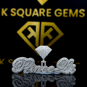 Pendentif Hip Hop lettre personnalisée, lettre porte-bonheur personnalisée, pendentif numéro Hip Hop pour hommes, pendentif Moissanite, bijoux Ice Out Hip Hop - Product Image 5