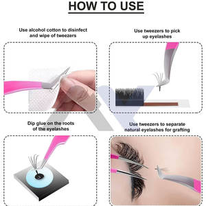 Fournisseurs OEM de pinces à cils et à sourcils de haute précision, outils professionnels de qualité supérieure pour les extensions de cils 3D 6D - Product Image 2