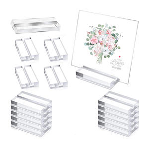 Porte-cartes de table personnalisé en acrylique <span class=keywords><strong>transparent</strong></span>, léger et portable, pour mariage, restaurant, bureau, événement, présentoir de cartes de nom - Product Image 1