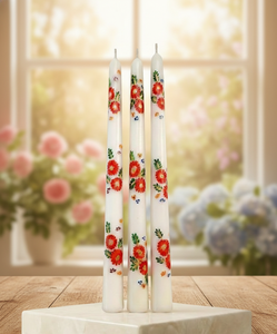 Elegant Handcrafted Vanilla-scented Smokeless <b>Taper</b> <b>Candles</b> Designed for Weddings Christmas Adding Sophistication Warmth Any - Product Image 2