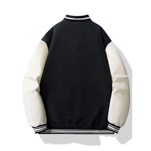 Veste universitaire pour homme, service OEM 2025, légère, à la mode, personnalisée, avec manches en cuir, veste universitaire pour homme - Product Image 2