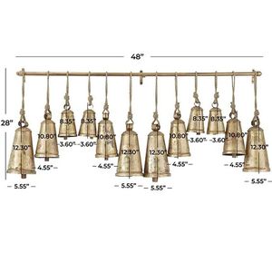 Campanas de cuerno abiertas simples, decoración navideña, campanas pequeñas, campanas de viento, colgante, accesorios de campana DIY/carillón de viento hecho a mano, multicolor - Product Image 3