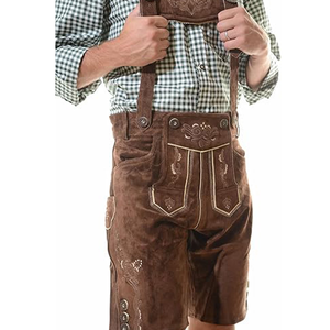 <b>Mens</b> Lederhosen Bavarian <b>Festival</b> <b>Shorts</b> Wholesale <b>Mens</b> Bavarian Leather Pants Oktoberfest Outfit - Product Image 2