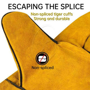 Gants en cuir de soudage à manches longues à l'épreuve des épines 1 paire de gants de gantelet d'élagage de rose de jardinage robustes du Pakistan - Product Image 4