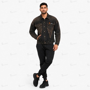 <b>Men</b>’s Denim <b>Trucker</b> <b>Jacket</b> Manufacturer Custom Vintage Washed Blue Jean <b>Jackets</b> Wholesale Casual Streetwear Western Workwear - Product Image 4