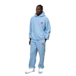 Conjunto de Sudadera con Capucha y Pantalones Deportivos de Felpa Sherpa para Hombre, Ropa de Invierno Cálida y Gruesa, Ropa de Estar Suave y Acogedora, Conjunto de Dos Piezas - Product Image 1