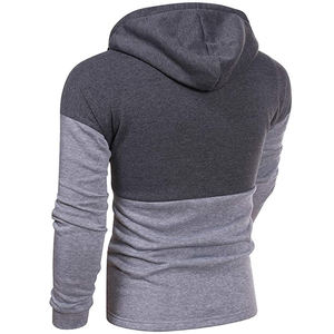 Nuevo estilo personalizado hombres holgado pulóver chándal invierno Sudadera con capucha conjunto con impresión 3D Color sólido sudadera OEM - Product Image 6