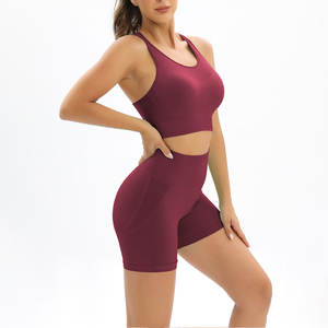 ชุดโยคะสำหรับผู้หญิงผ้าสแปนเด็กซ์/ ไนลอนพิมพ์โลโก้ได้ตามต้องการขนาดพิเศษเป็นมิตรต่อสิ่งแวดล้อมมาใหม่ - Product Image 1